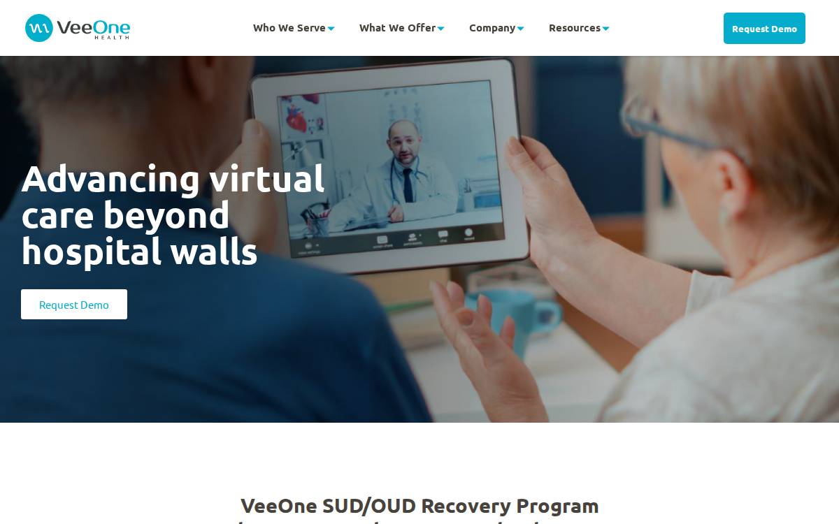 Veeonehealth website preview