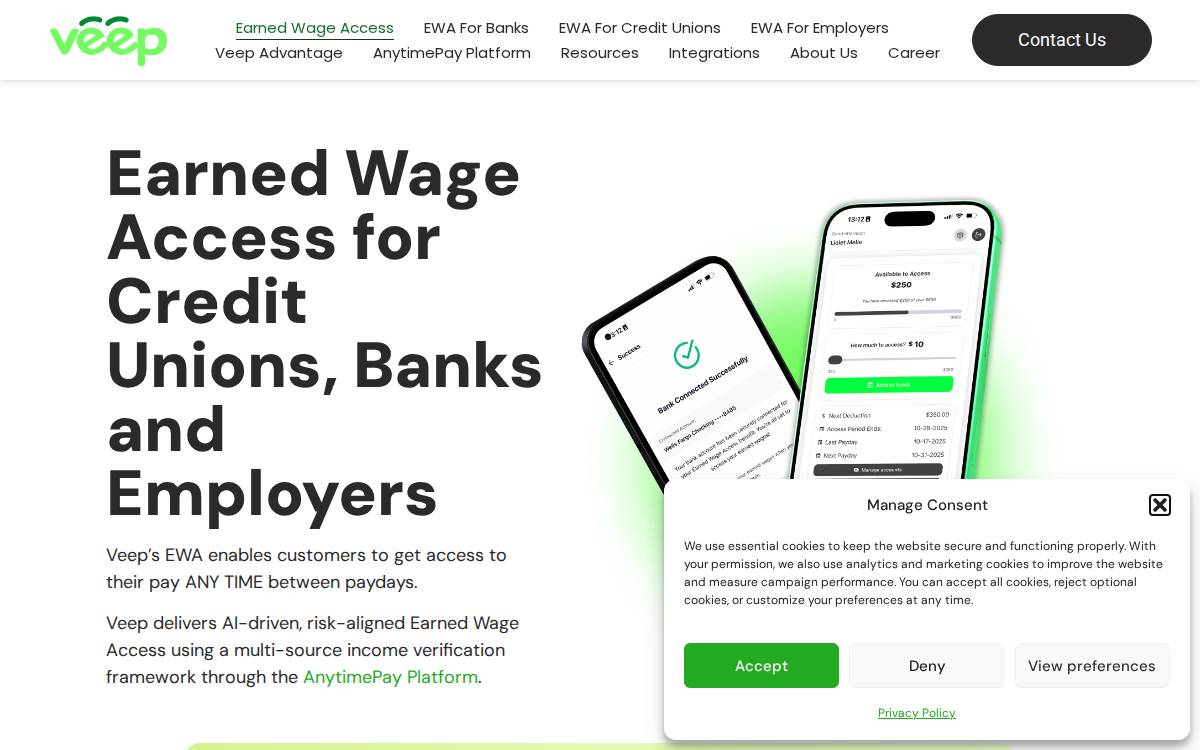 Veep website preview