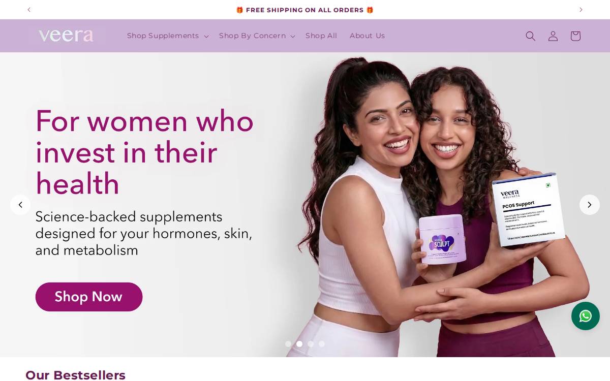 Veera Health website preview