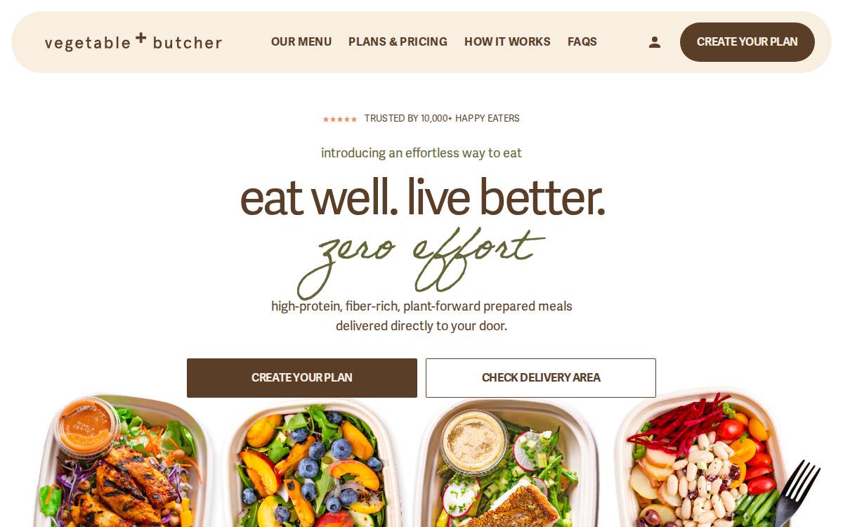 Vegetableandbutcher website preview