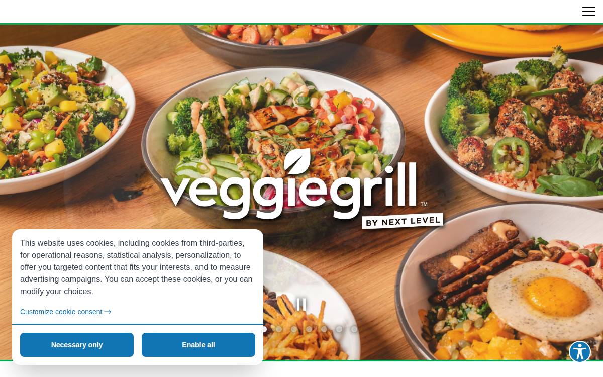 Veggie Grill website preview