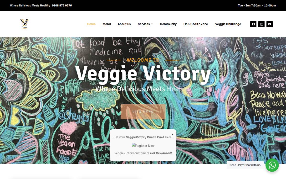 Veggievictory website preview