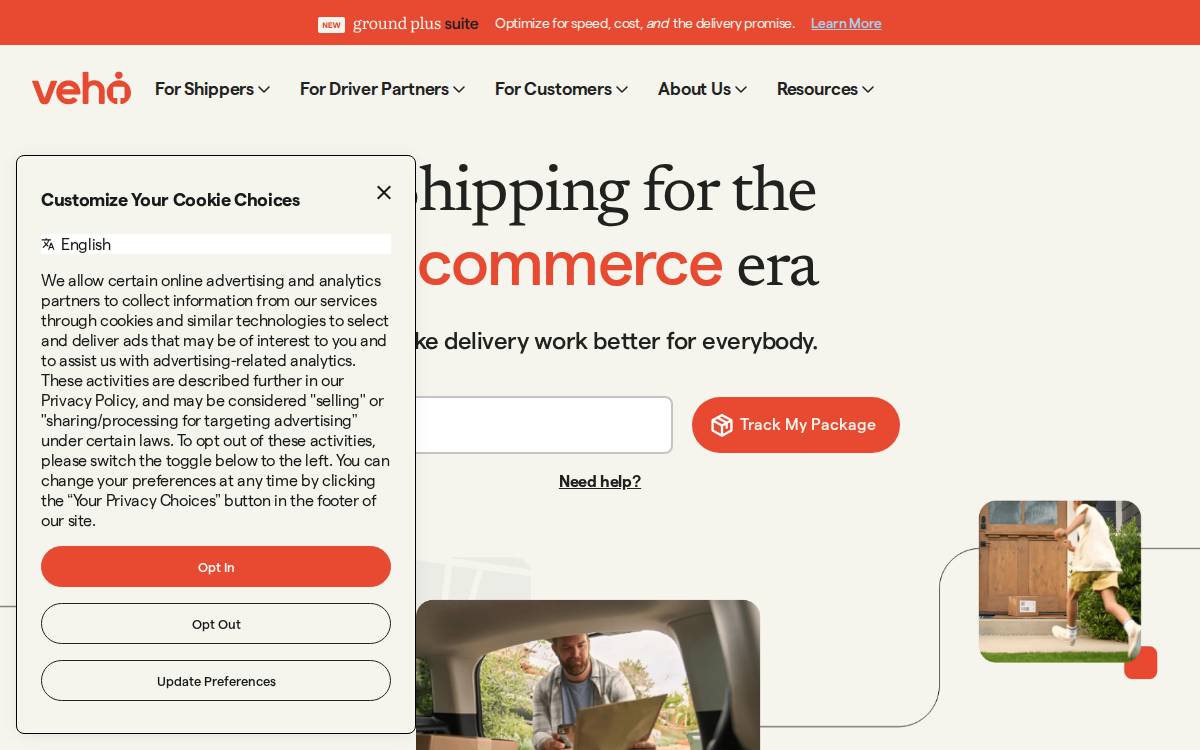 Veho website preview