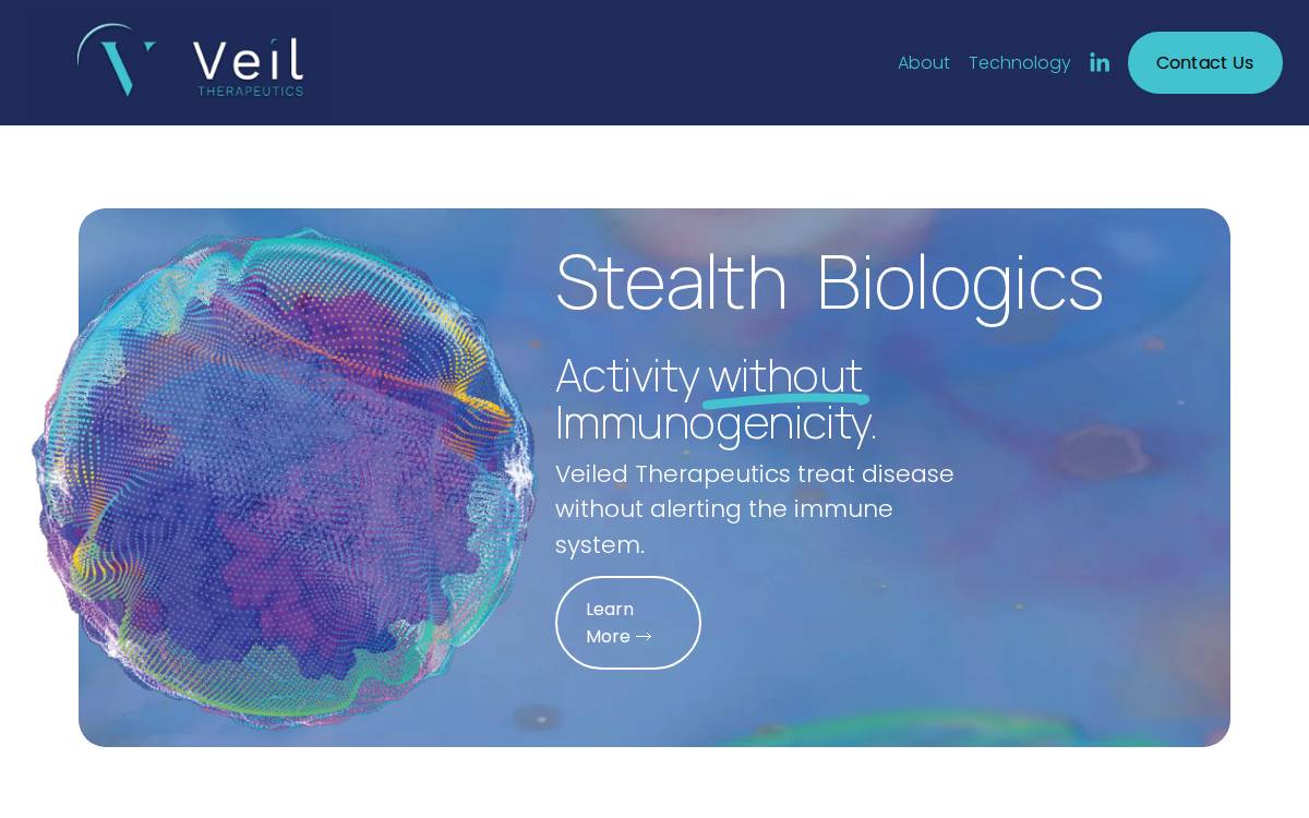 Veiltherapeutics website preview