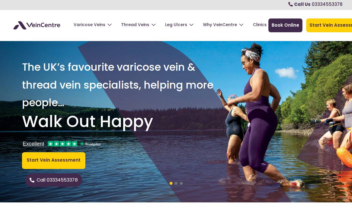 Veincentre website preview