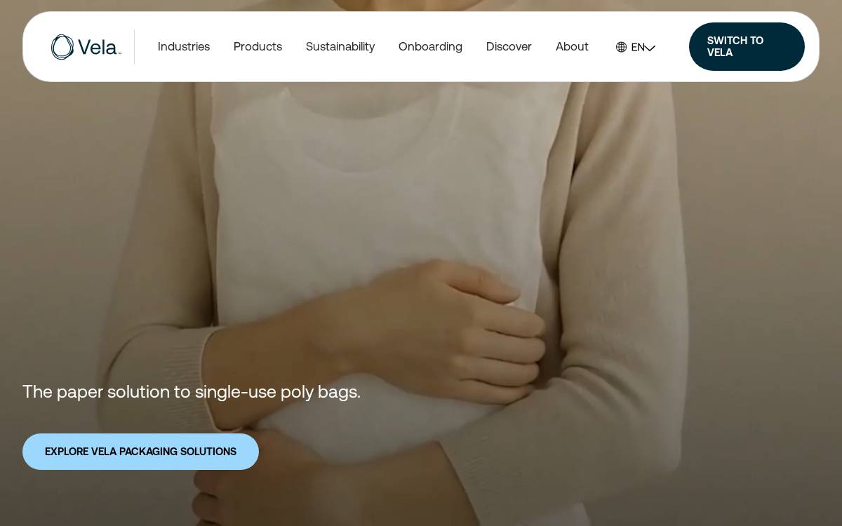 Vela website preview