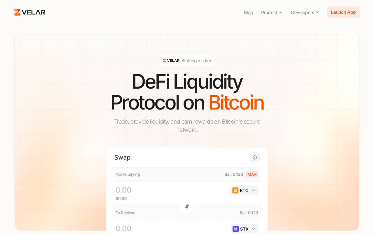 Velar website preview