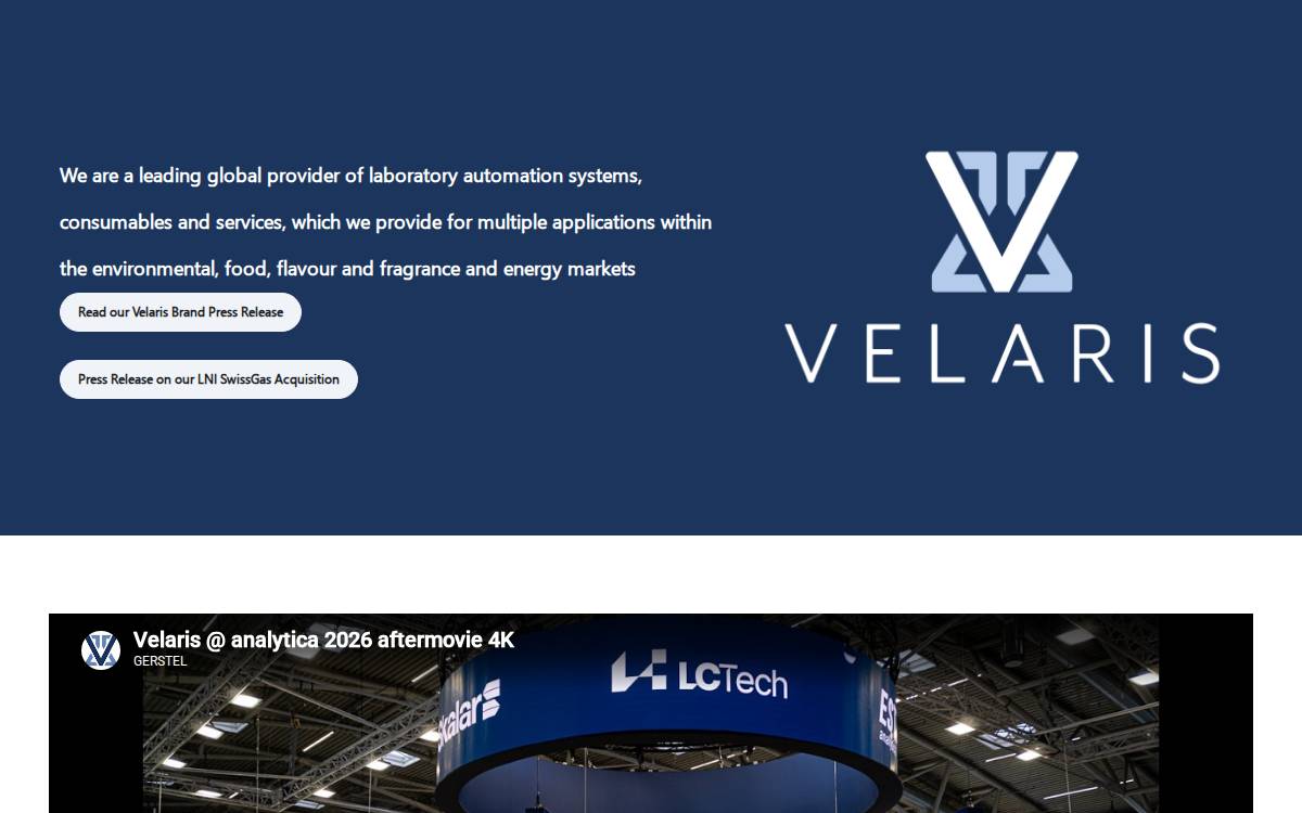 Velaris website preview