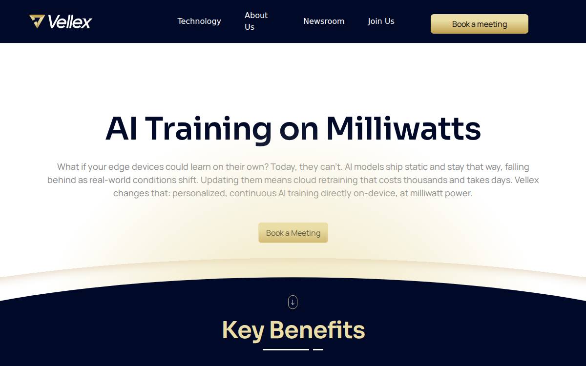 Vellex Computing website preview