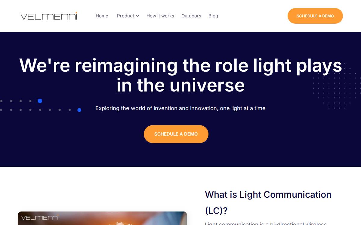 Velmenni website preview