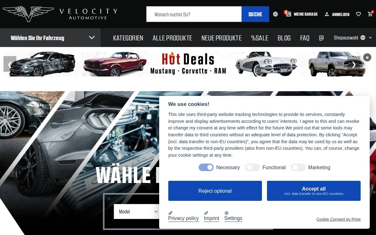 Velocity website preview