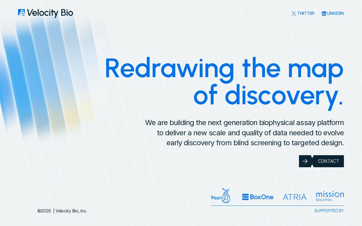 Velocity Bio website preview
