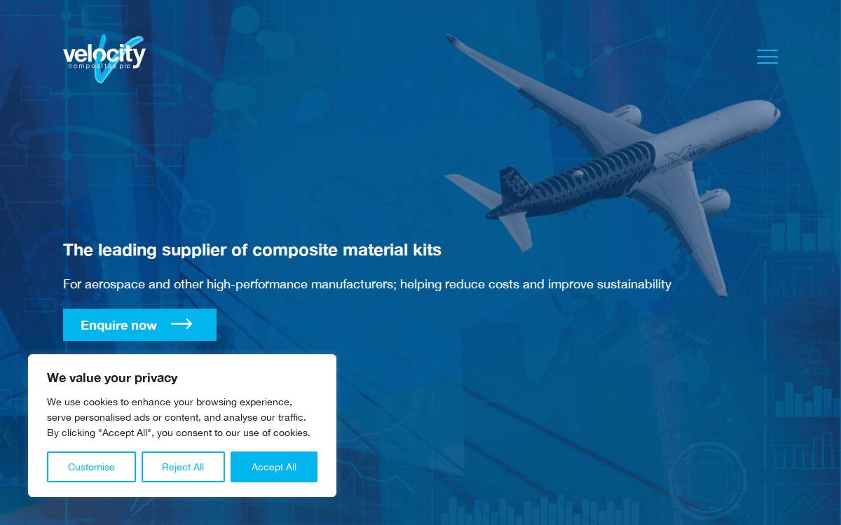 Velocity Composites website preview