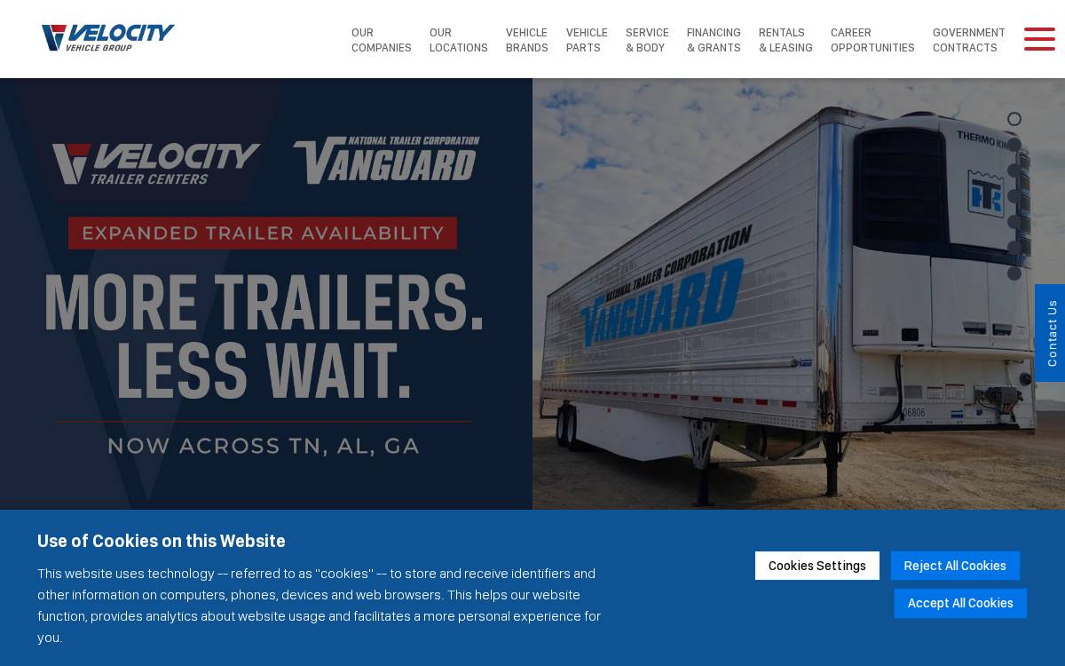Velocityvehiclegroup website preview