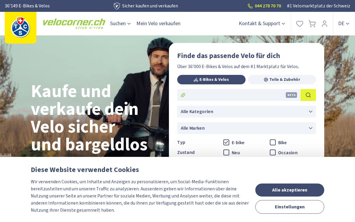 Velocorner website preview