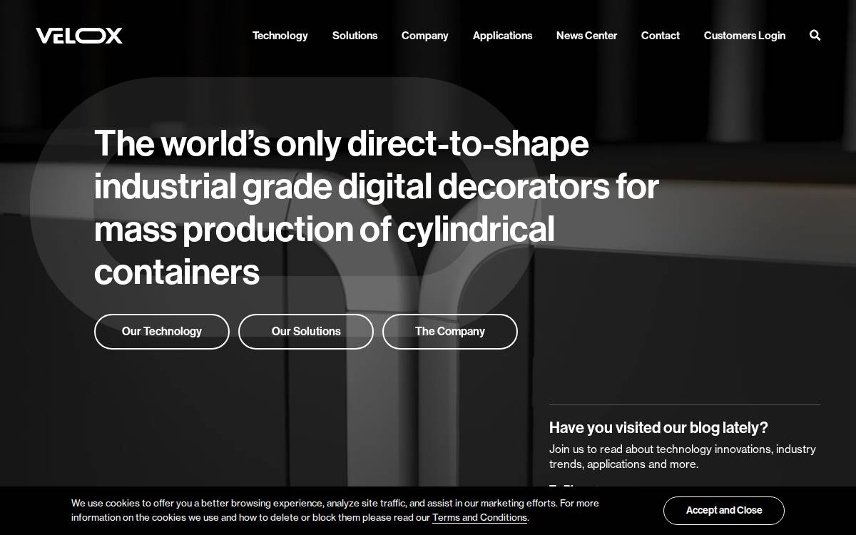 Velox website preview