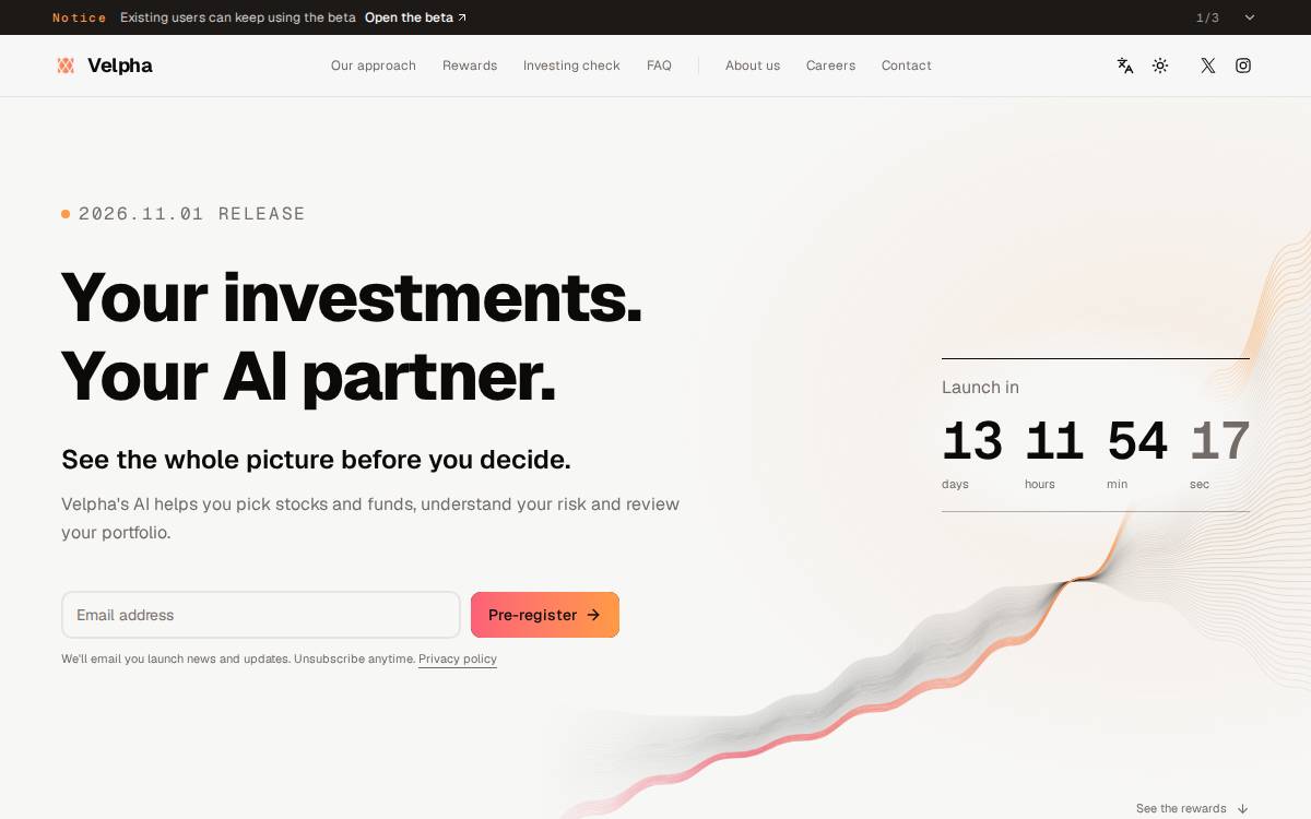 Velpha website preview