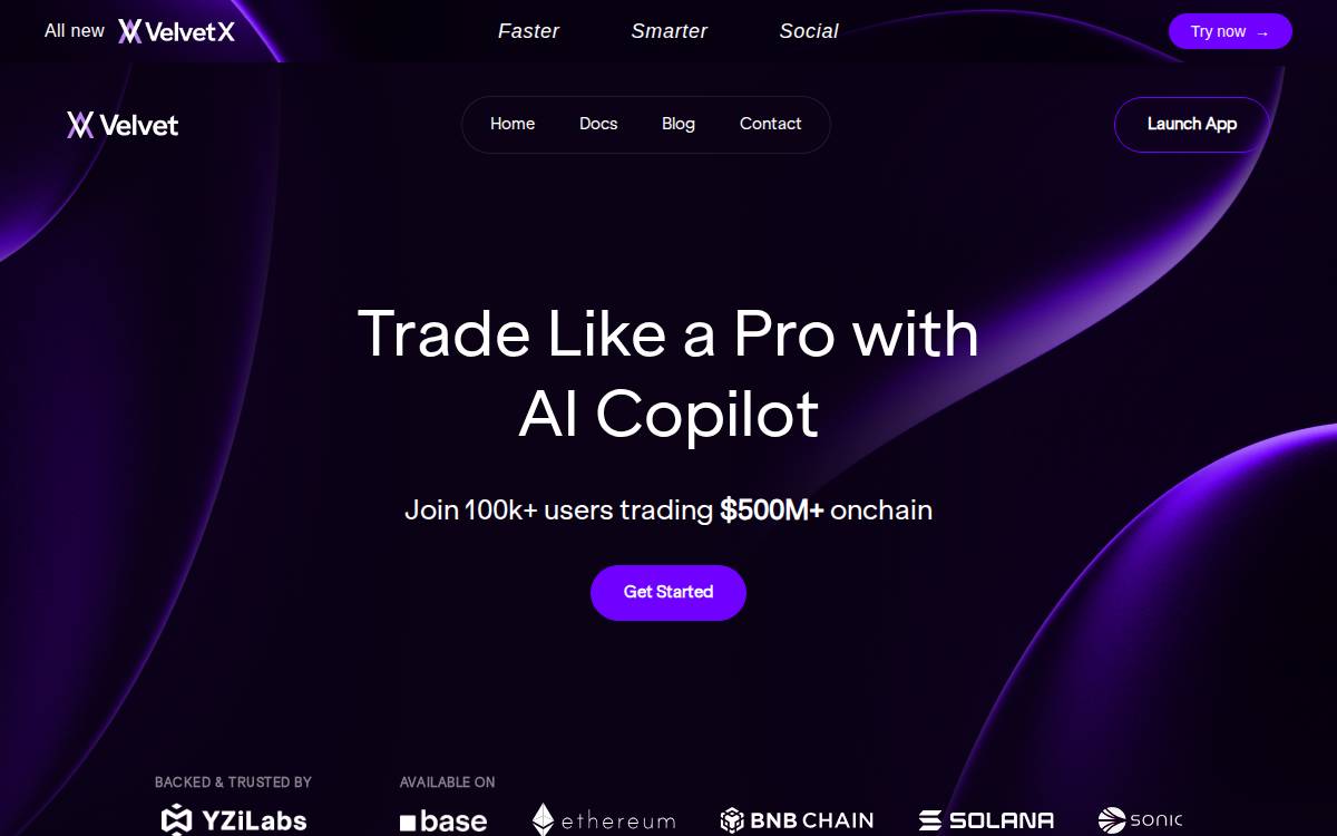 Velvet Capital website preview