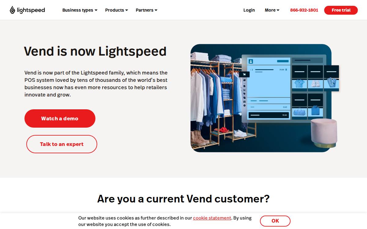 Vend website preview
