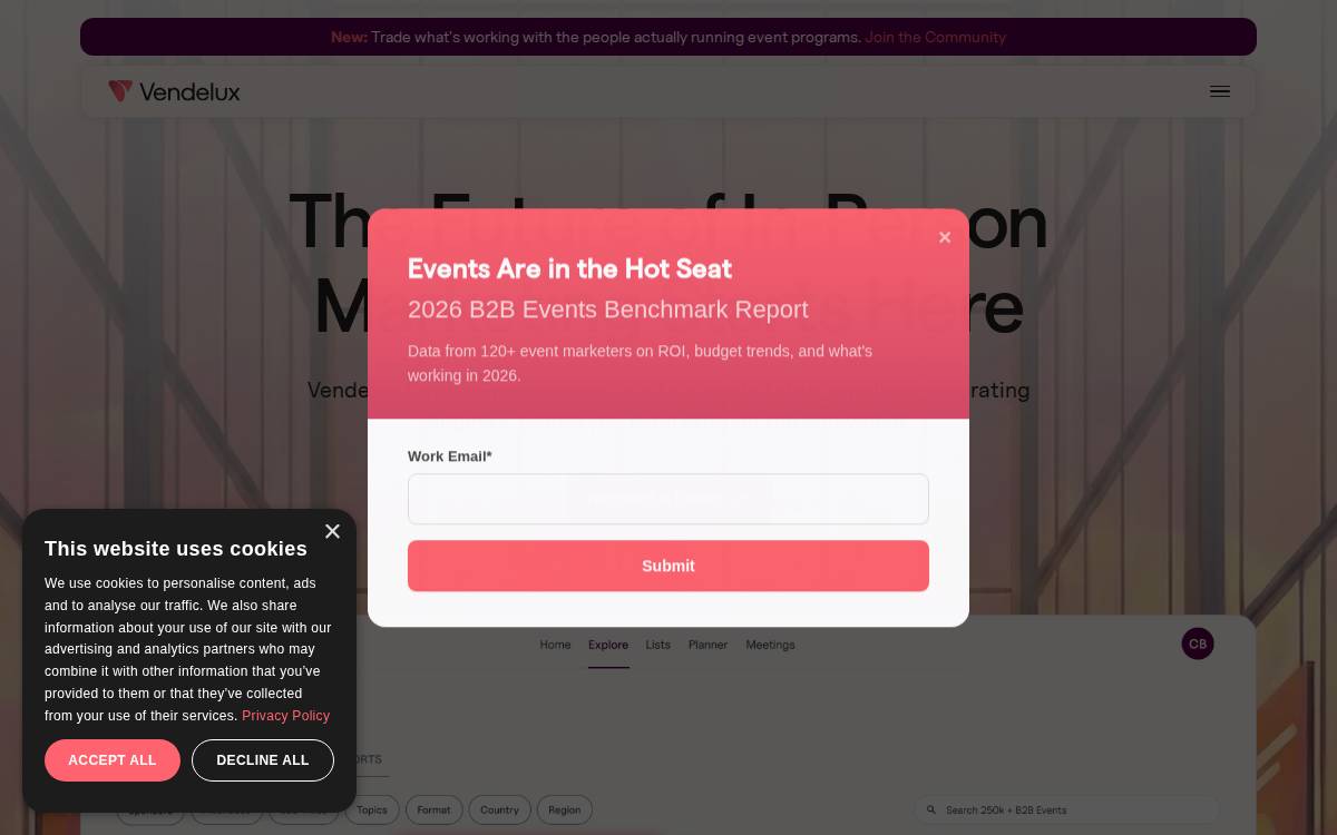 Vendelux website preview