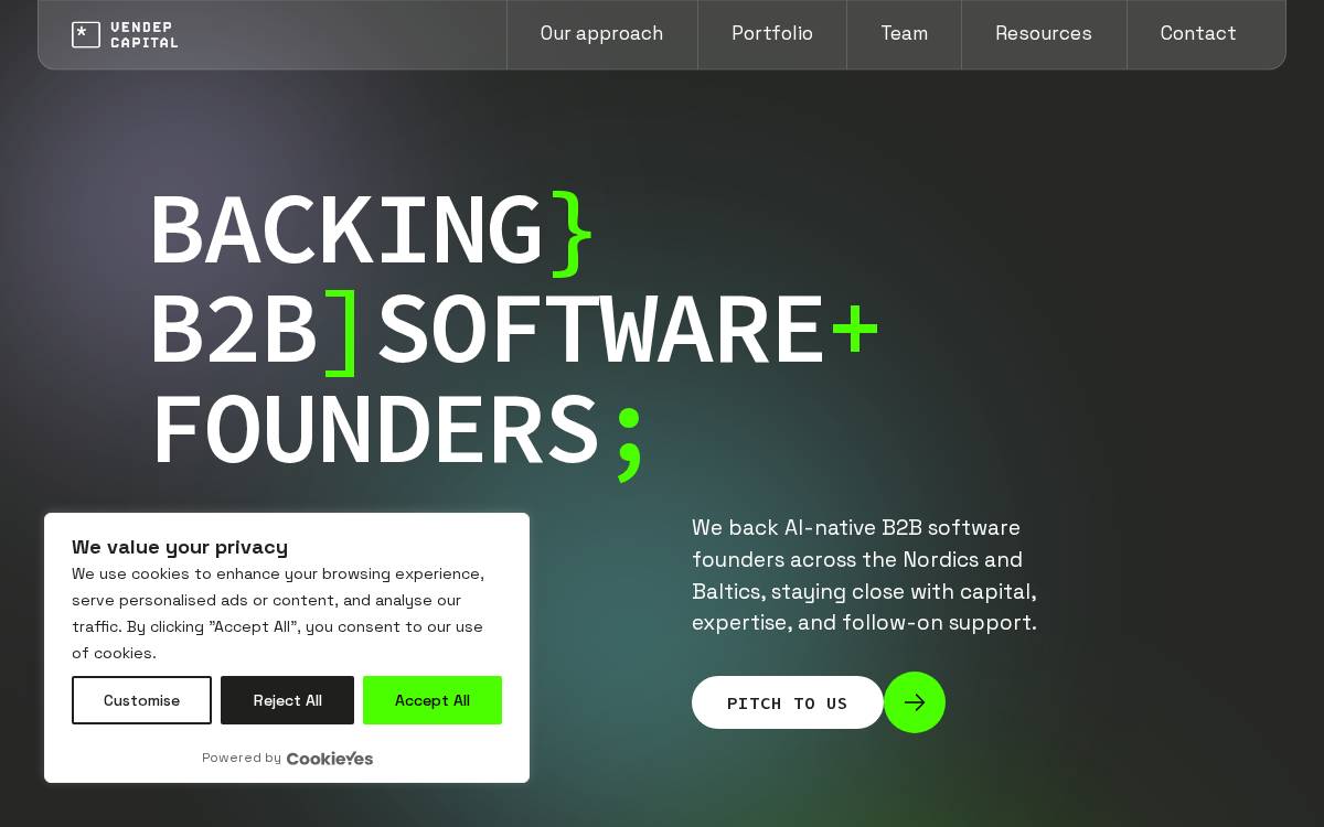 Vendep website preview