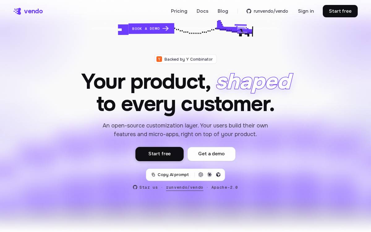 Vendo website preview