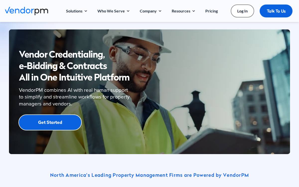 Vendorpm website preview