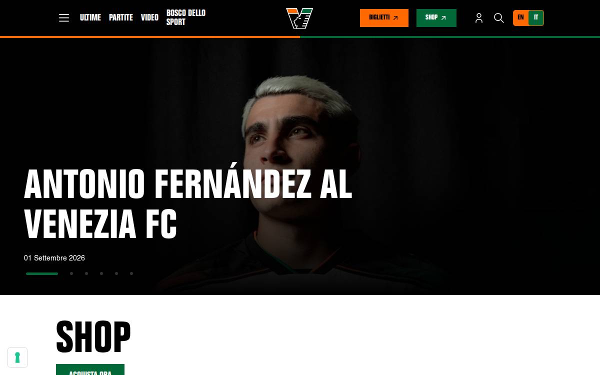 Venezia FC website preview
