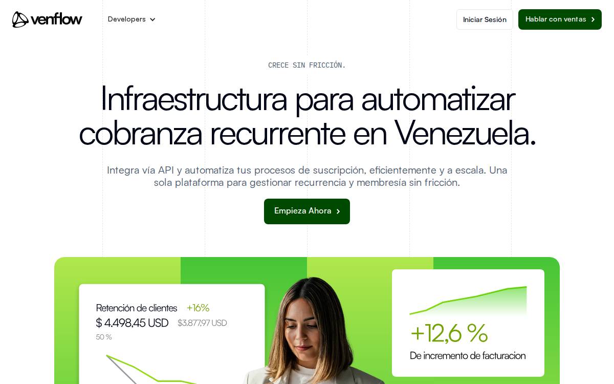 Venflow website preview