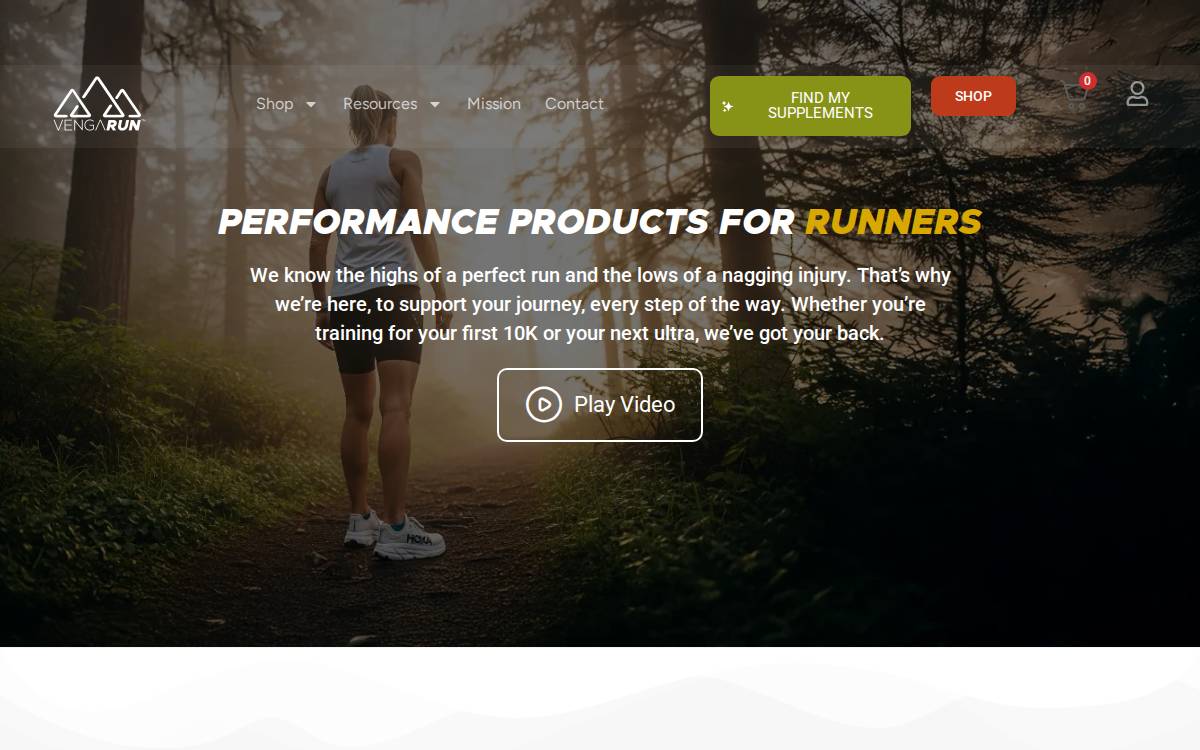Venga website preview
