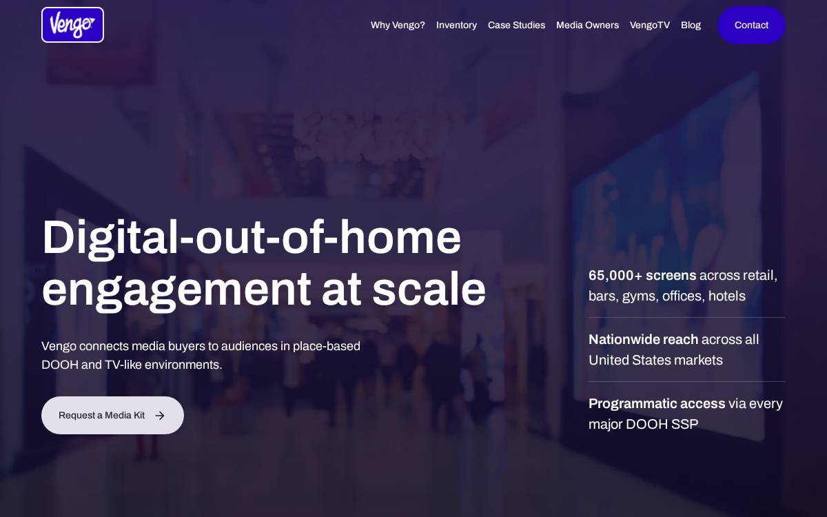 Vengo website preview