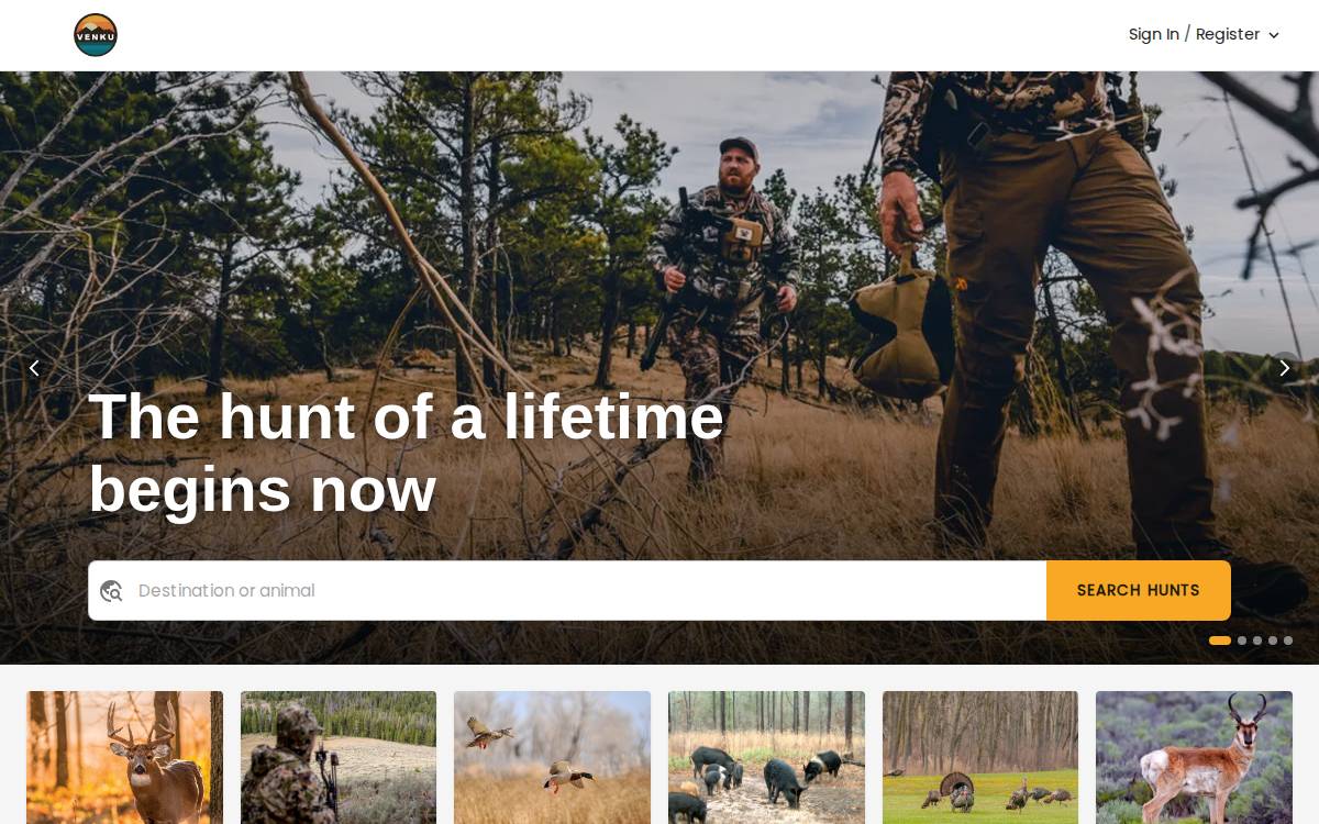 Venku website preview