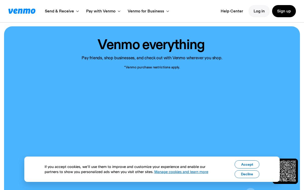 Venmo website preview