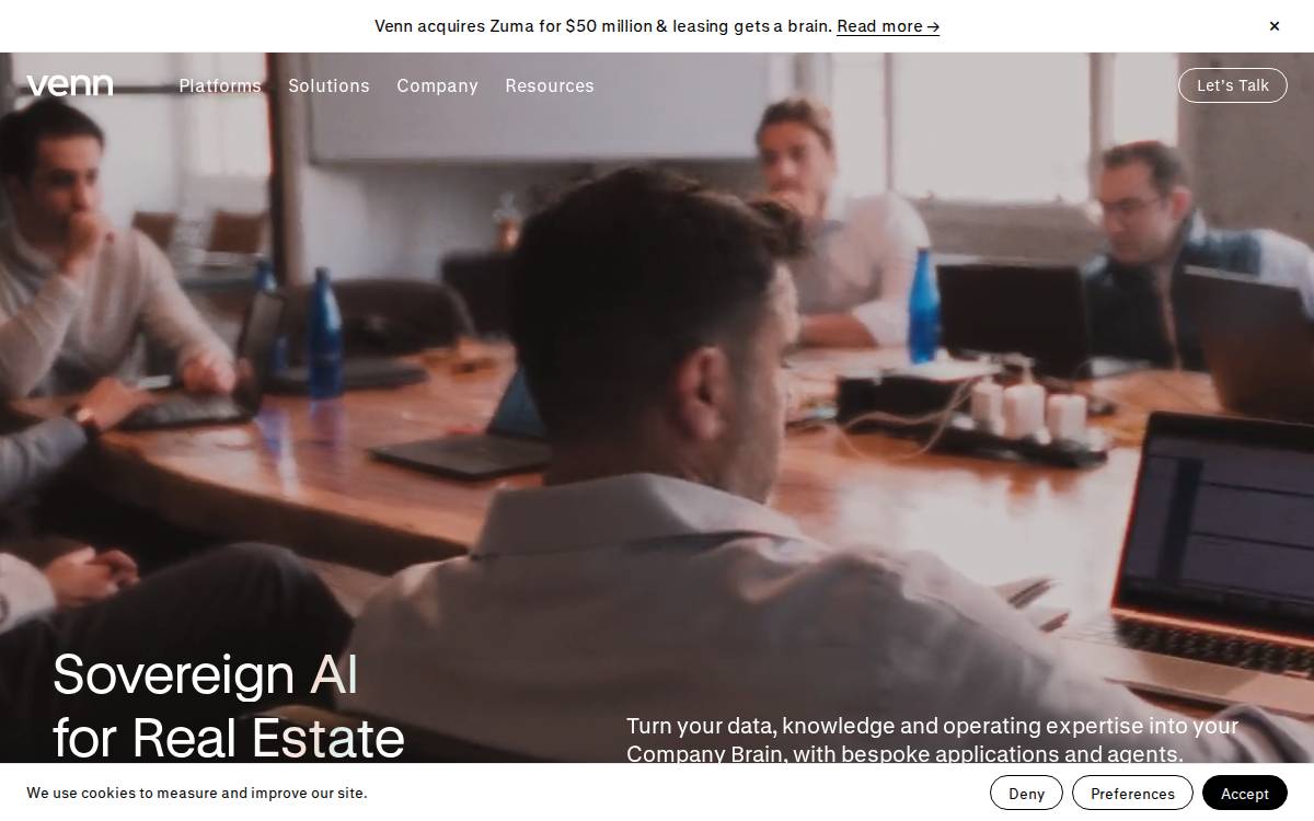 Venn website preview