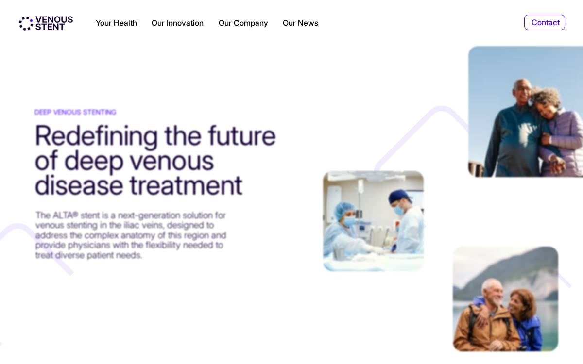 Venous Stent website preview