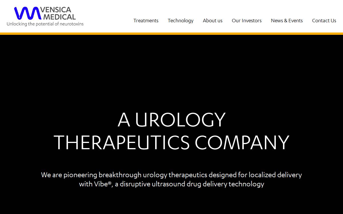 Vensica website preview
