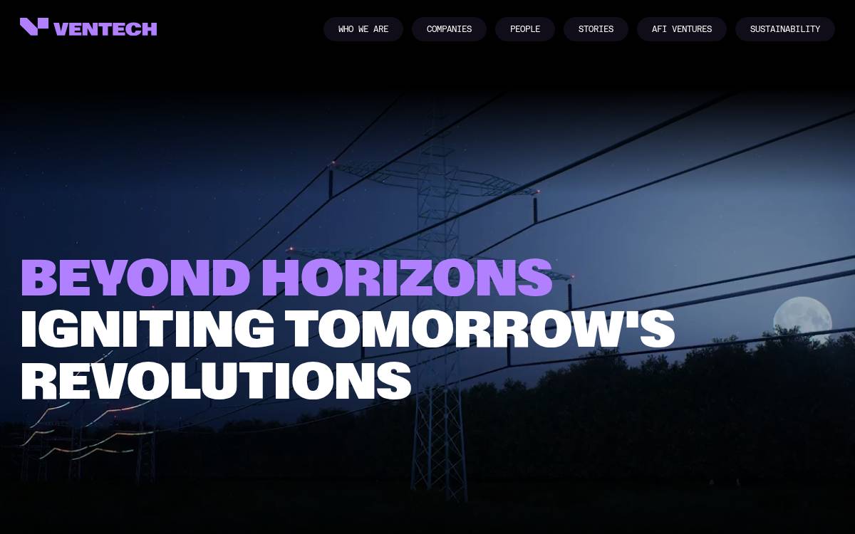 Ventech website preview