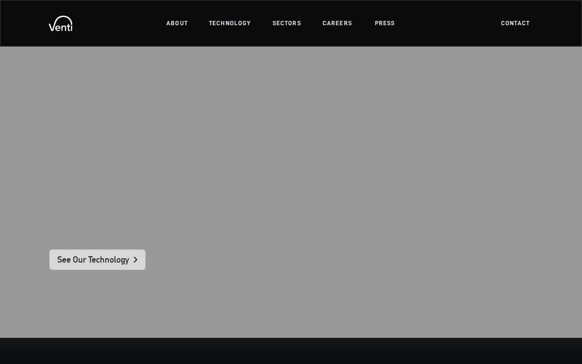 Venti Technologies website preview