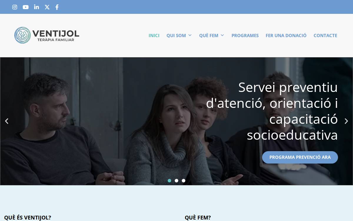 Ventijol website preview