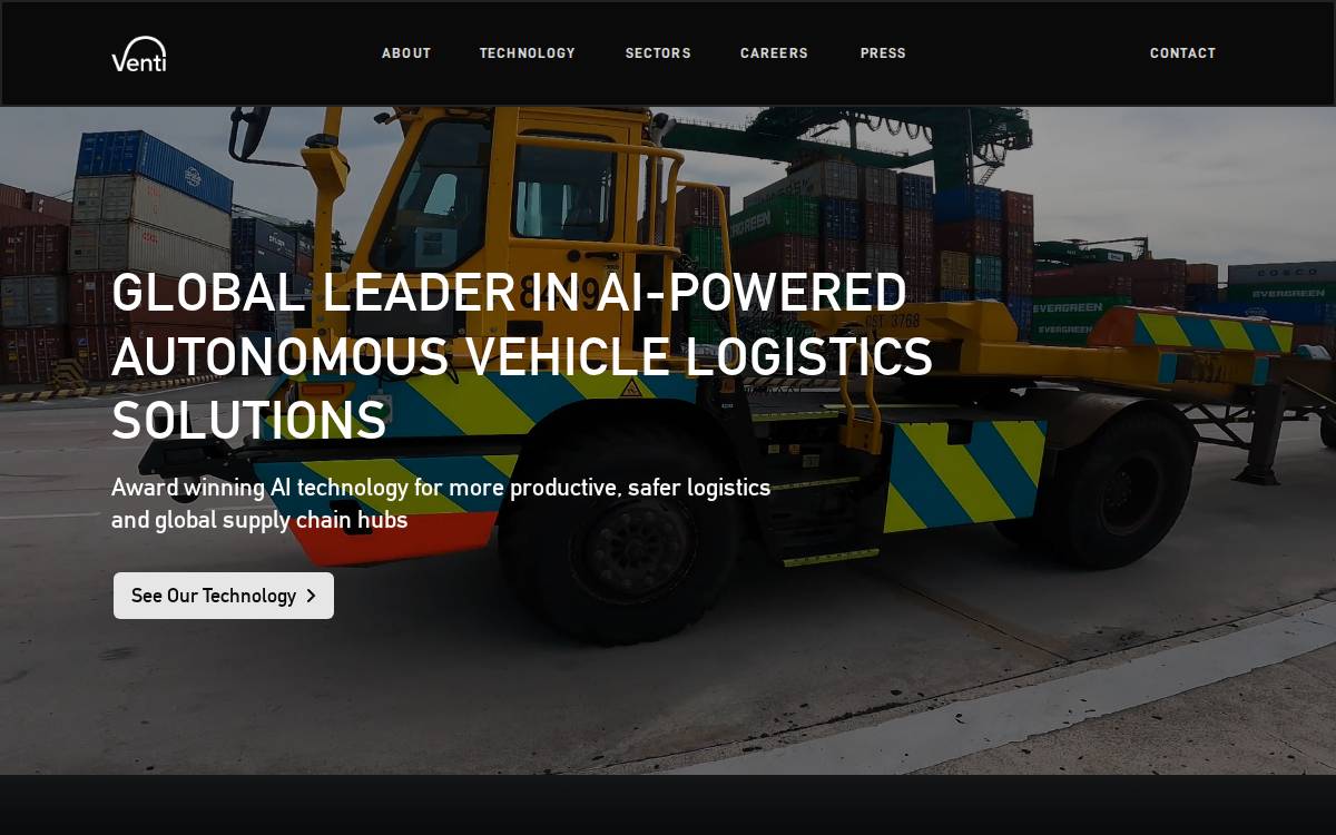 Ventitechnologies website preview