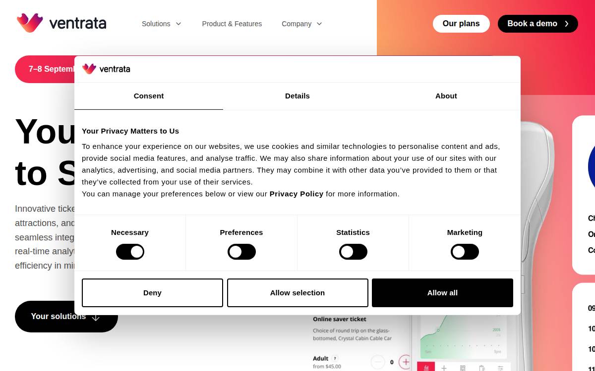 Ventrata website preview