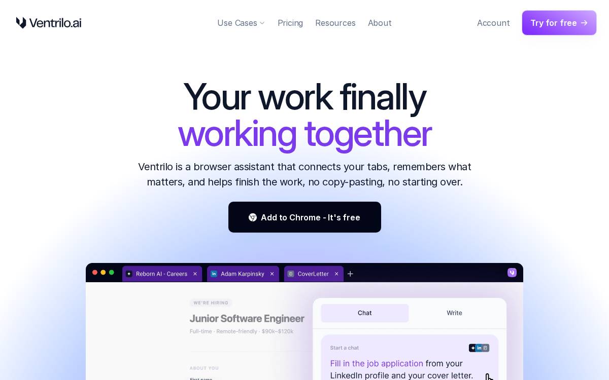 Ventrilo website preview