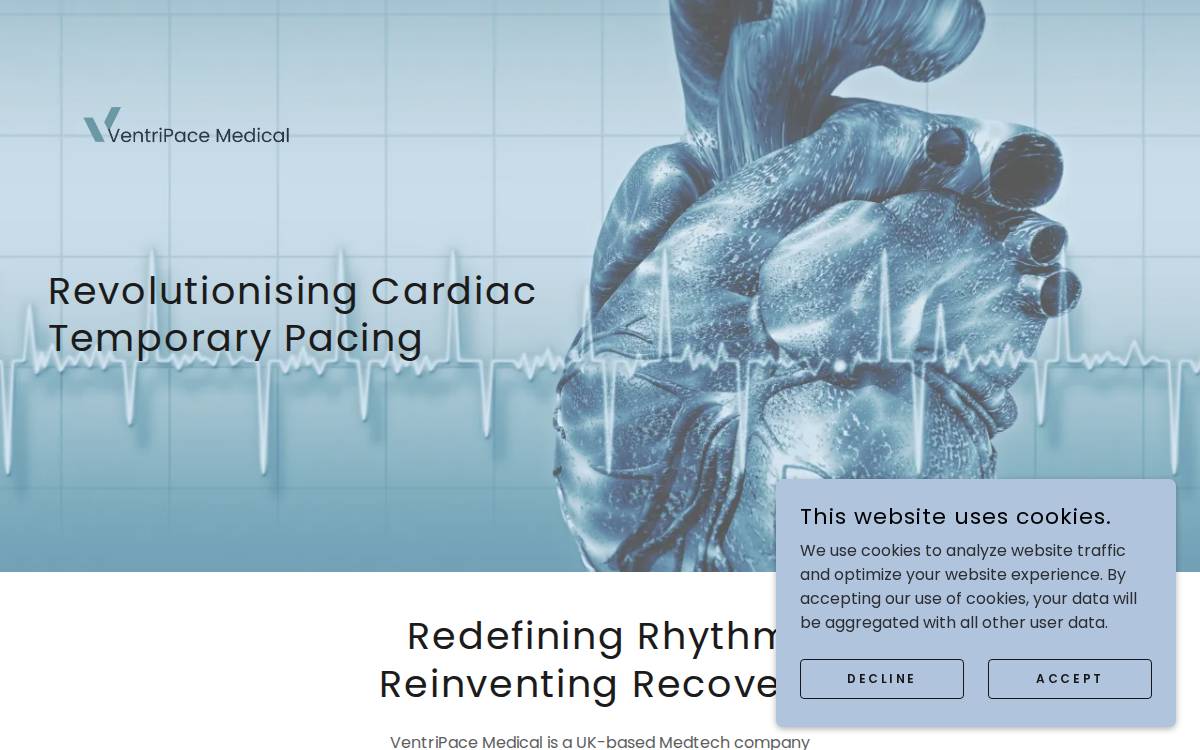 VentriPace Medical website preview