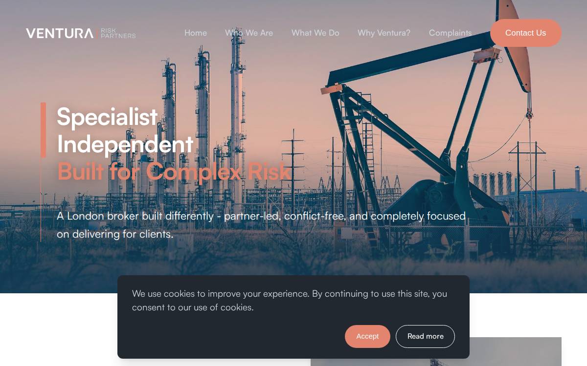Ventura Risk Partners website preview