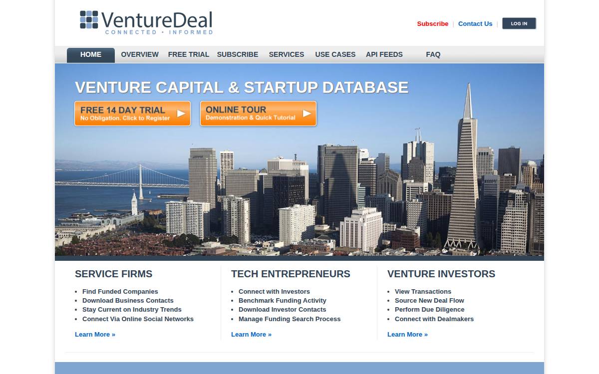 Venturedeal website preview