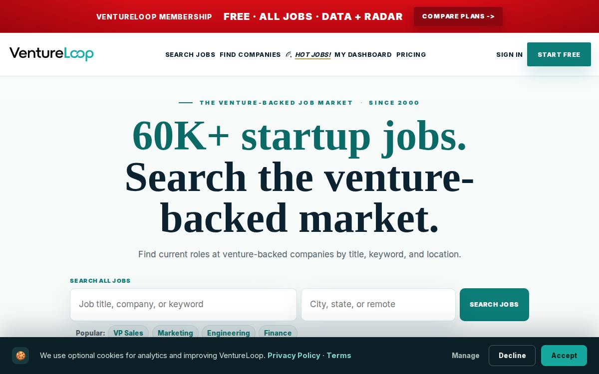 Ventureloop website preview