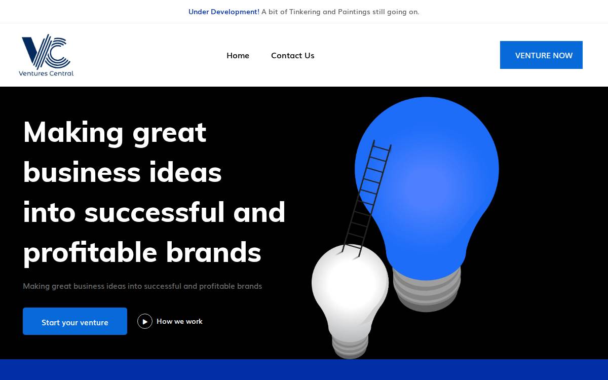 Ventures Central Venture Builder website preview