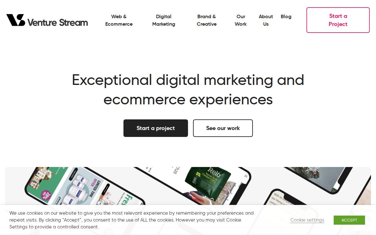 Venture Stream website preview