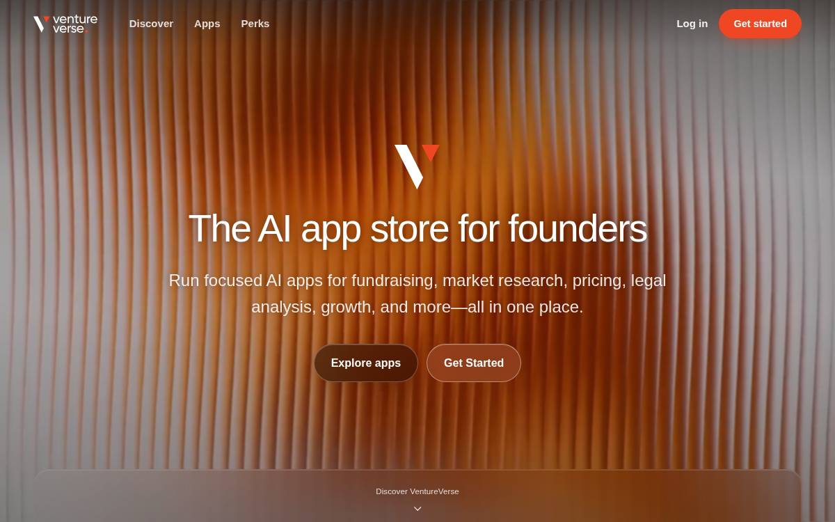 VentureVerse website preview