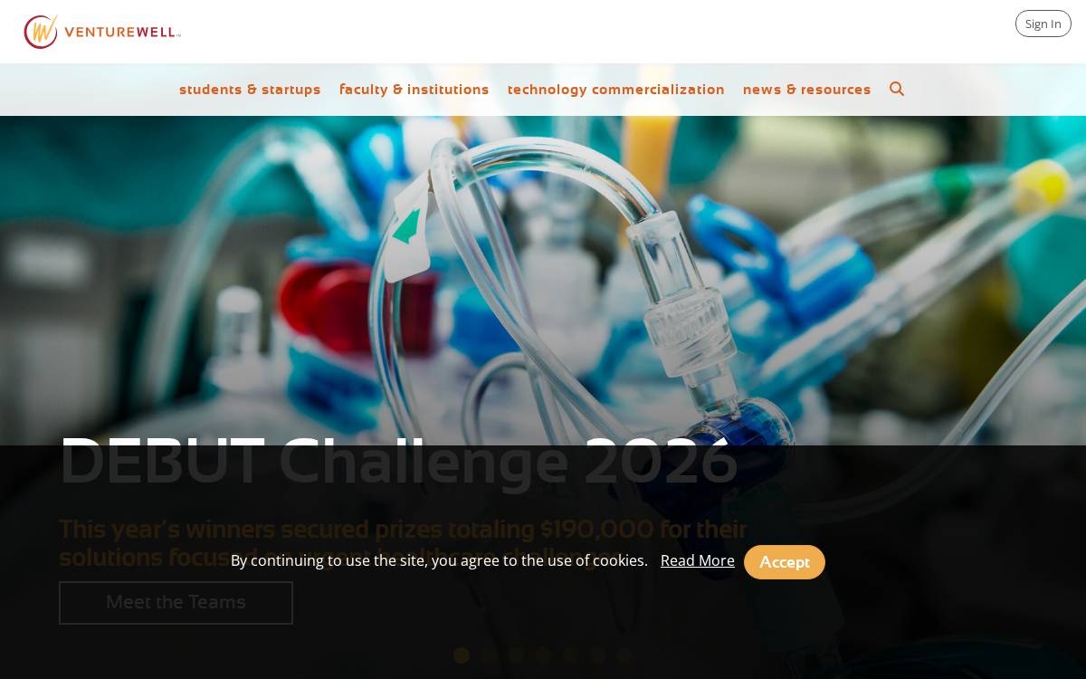 Venturewell website preview